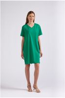 minivestido con espalda sangallo y escote de pico green s