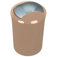 cubo de basura spirella  coleccion sydney color marron arena acrilico  5l