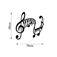 decoracion pared de metal musical-438 negro 70x68 cm