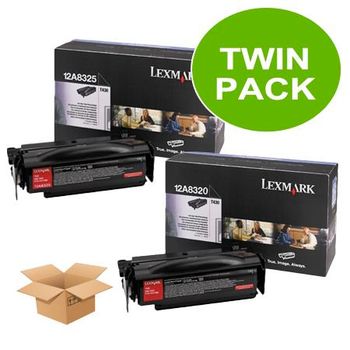 Lexmark 12A8320 Black Original Toners Twin Pack (2 Pack)