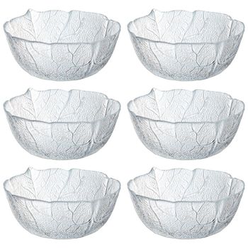 Set 6 boles vidrio templado transparente 12,5 cm