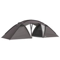 outsunny tenda de campana familiar para 4-6 personas tienda tunel impermeable 3000 mm con 2 puertas bolsa de transporte negro