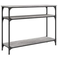 mesa consola  mesa de entrada  mesa auxiliar madera de ingenieria gris sonoma 100x29x75 cm