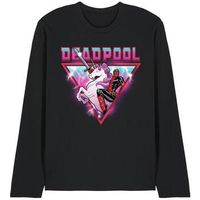 deadpool camiseta manga larga metal unicorn para mujer