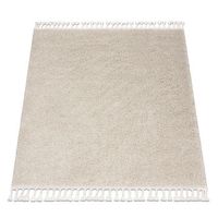 alfombra berber cuadrado 9000 crema franjas bereber marroqui shaggy 120x120 cm
