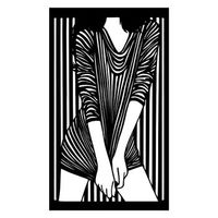 decoracion pared de metal dancer negro 39x67 cm