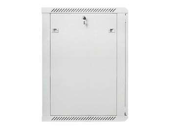 Bastidor de pared Lanberg WF01-6618-10S 18U IP20 60kg Gris vidrio templado autoinstalable