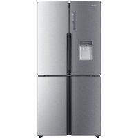 haier slim american style fridge freezer cube htf-456wm6 - silver silver