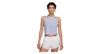 camiseta de tirantes nike dri fit adv aeroswift crop gris azul para mujer