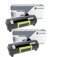 lexmark 51b00a0 black original standard capacity toners twin pack 2 pack