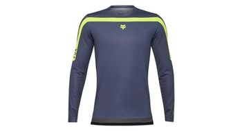 Camiseta  p de  p manga larga fox flexair  p  strong  aviation  strong   p gris