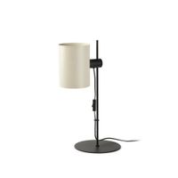 lampara de mesa ajustable en metal negro y beige 55cm