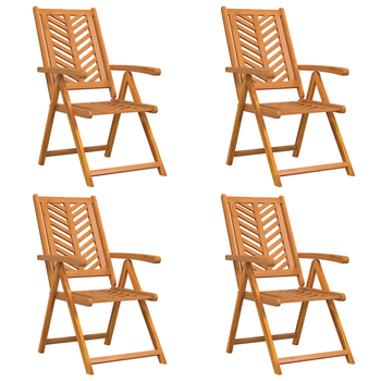 Sillas De Jardín Reclinables 4 Uds Madera Maciza De Acacia Cfw764552