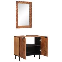 juegos de bano 2 uds madera de acacia marron 62 x 33 x 58 cm vidaxl