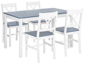 Conjunto de comedor de madera 4 personas l75