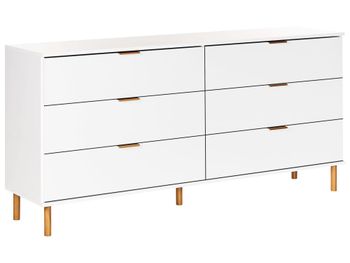 Cómoda de 6 cajones  blanco