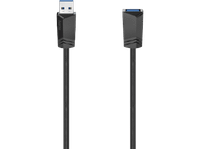 alargador usb - hama 00200628 de conector usb-a a enchufe usb-a doble blindaje 15 m negro