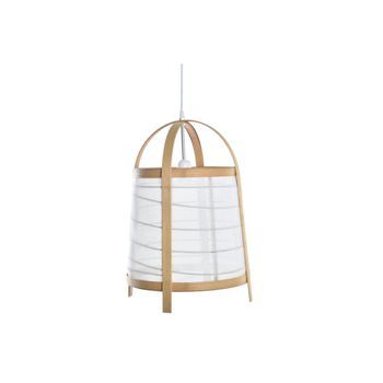Lampara Techo Bambu Lino 32x32x45,5 Blanco