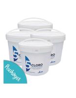 cloro 5 acciones en tabletas sin cobre  20kg 4x5kg