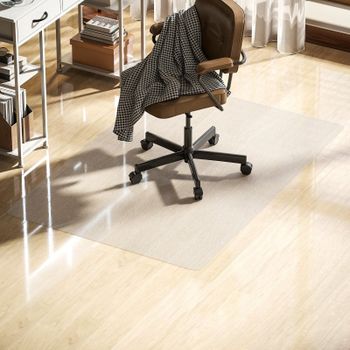 Homcom Alfombrilla Protectora Para Suelos 100x150 Cm Para Oficinas Transparente