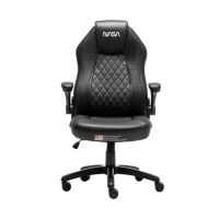 silla gaming ergonomica respaldo alto cuero sintetico negro base metalica y ajuste manual