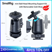 mini cabeza de bola smallrig con soporte de zapata fria extraible 360    cabezal de bola panoramico para camaramicrofonomonitorluz de video led 2948