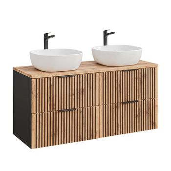 Mueble doble lavabo 120cm tableros de melamina y mdf madera imitación