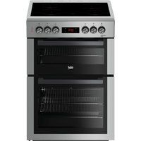 beko xtc653s 60 cm electric ceramic cooker - silver silver