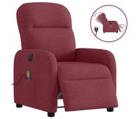 sillon de masaje reclinable - sillon relax electrico tela rojo tinto