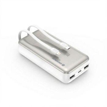 Power Bank Sikenai 20000 mAh 120W Carga Rápida 2 Cables Integrados