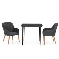 juego de comedor de jardin 3 uds con cojines negro cfw613287