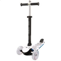 patinete 3 ruedas con luces personalizables manillar regulable 29x605x665-765 cm blanco