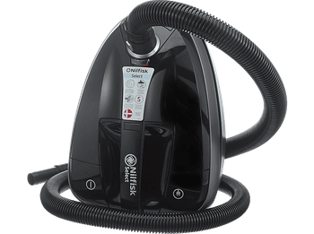 Aspirador con bolsa - Nilfisk Select Classic, 650 W, 3.1 l, Negro