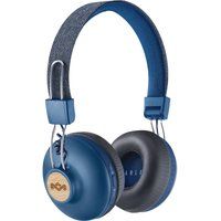 house of marley positive vibration 20 wireless bluetooth headphones - blue blue
