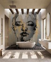papel pintado rostro de alta gama 200 g 250x300 cm 6 tiras
