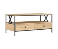 mesa de cafe - mesa de centro madera de ingenieria roble sonoma 100x51x45 cm
