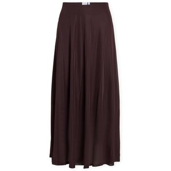 Vila Falda Karfa Midi Skirt - Coffee Bean para mujer