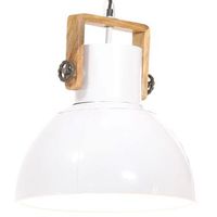 lampara colgante industrial 25 w blanca redonda 40 cm e27 vidaxl