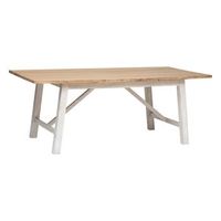 mesa de comedor olbia en acacia l200cm blanco
