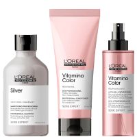 loreal professionnel silver and vitamino at home experts for natural whitegrey hair bundle