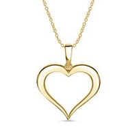 cadena de oro 14 quilates con colgante de corazon