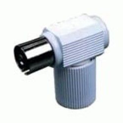 Conector Antena TV Hembra 9,52mm Acodado Color BLANCO K13201