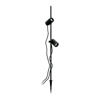 Dopo Lighting - Proyector De Jardìn Branca Double  Aluminio Ip65 Gu10 2x4.50w Negro