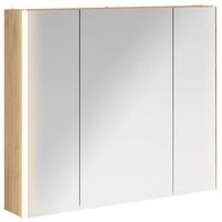 armario con espejo de bano roble artisan 835 x 155 x 70 cm vidaxl
