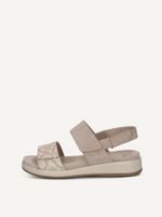 caprice sandal beige made of leather without heel size 40