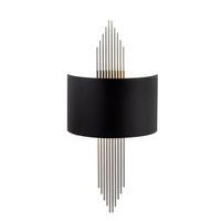 lampara de pared 618-a plateado negro metal 75x10x22 cm