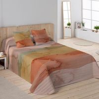 sandal - colcha bouti estampada - microfibra - extra - suave - gramaje 70 gramos - cama 135 - ocean terra