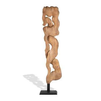 Escultura Suar Hierro 44x26x93 Tallado Natural