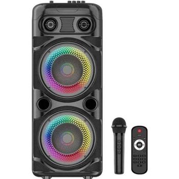 Altavoces Inovalley Portátil Karaoke Bluetooth 900W con micrófono y ruedas