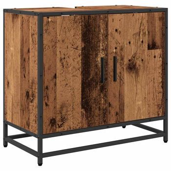 Armario De Lavabo | Mueble De Lavabo Para Baño Madera Envejecida 65 X 33 X 60 Cm